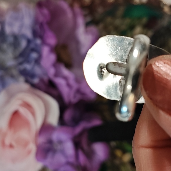 Ocean Jasper 925 Silver Gemstone Ring - Size 8 3/4 - Picture 6 of 8